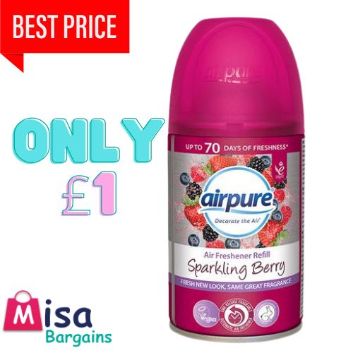 Airpure Refill in Different Scents Long-lasting Spray 250ml Scent Options Airpure Refill in Different Scents Long-lasting Spray 250ml Scent Options